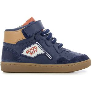 Sneakers in leer Play Flag Good Boy SHOO POM. Leer materiaal. Maten 28. Blauw kleur