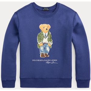 Sweater met ronde hals polo Bear junior in molton POLO RALPH LAUREN. Molton materiaal. Maten L. Blauw kleur