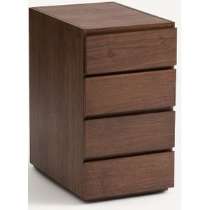 Ladeblok met 4 laden, notenhoutfineer, Working