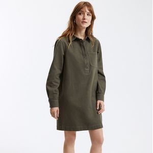 Korte jurk Signature LA REDOUTE COLLECTIONS. Katoen materiaal. Maten 50 FR - 48 EU. Groen kleur