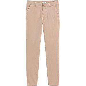 Chino broek, slim snit LA REDOUTE COLLECTIONS. Katoen materiaal. Maten 48 FR - 52 EU. Beige kleur