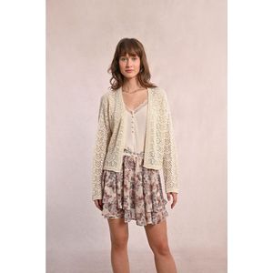 Opengewerkt vest MOLLY BRACKEN. Acryl materiaal. Maten XL. Beige kleur