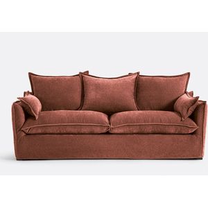 Zetel, 2-, 3-, 4-, 5-zit, mêlee polyester, Odna LA REDOUTE INTERIEURS. Mêlee polyester materiaal. Maten 3-zit. Oranje kleur