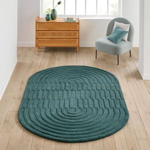 Ovalen tapijt in wol, Malko LA REDOUTE INTERIEURS. Wol materiaal. Maten 160 x 230 cm. Groen kleur