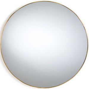 Ronde spiegel in staal Ø50 cm, Uyova LA REDOUTE INTERIEURS. Metaal materiaal. Maten één maat. Geel kleur