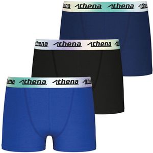 Set van 3 boxershorts ATHENA. Katoen materiaal. Maten 6/8 jaar - 114/126 cm. Zwart kleur