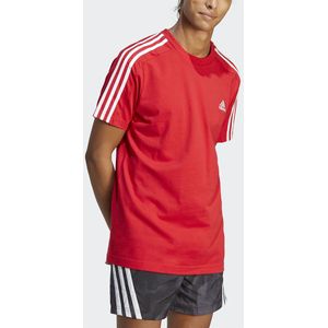 T-shirt met 3 stripes Essentials ADIDAS SPORTSWEAR. Katoen materiaal. Maten XS. Rood kleur