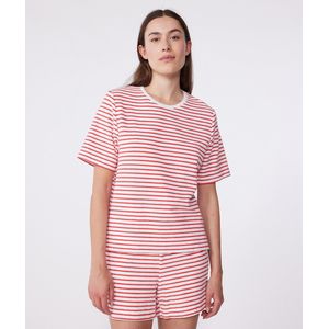 Pyjashort in katoen, korte mouwen PETIT BATEAU. Katoen materiaal. Maten XS. Rood kleur