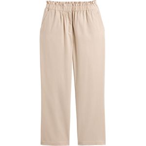 Wijde broek, hoge taille, in fluweel LOUISE MISHA X LA REDOUTE. Katoen materiaal. Maten 40 FR - 38 EU. Beige kleur