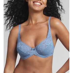 Omsluitende BH Flower Elegance PLAYTEX. Kant materiaal. Maten 110C FR - 95C EU. Blauw kleur