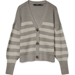 Kort gebreid vest met knoopsluiting VERO MODA. Acryl materiaal. Maten XS. Beige kleur