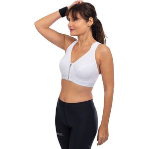 Sportbustier ZBRA SILVER ZSPORT. Polyamide materiaal. Maten 95D FR - 80D EU. Wit kleur