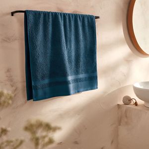 Handdoek in Egyptisch katoen, Kheops LA REDOUTE INTERIEURS.  materiaal. Maten 50 x 100 cm. Blauw kleur
