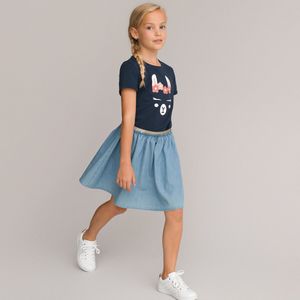 Rok in light denim LA REDOUTE COLLECTIONS. Katoen materiaal. Maten 3 jaar - 94 cm. Blauw kleur