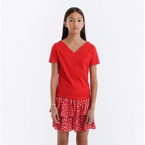 T-shirt open achteraan MOLLY BRACKEN GIRL. Katoen materiaal. Maten 12 jaar - 150 cm. Rood kleur