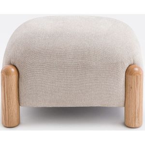 Gevoerde voetensteun van chenille stof, Boldi LA REDOUTE INTERIEURS. Gemengde polyester materiaal. Maten één maat. Beige kleur