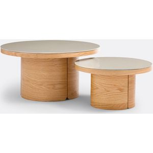 La Redoute Intérieurs - Natesse - Set van 2 Mimi Tafels - Beige - MDF