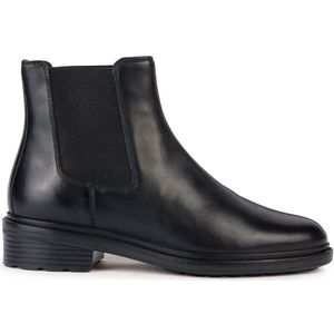 Ademende bottines in leer Walk Pleasure GEOX. Leer materiaal. Maten 37. Zwart kleur