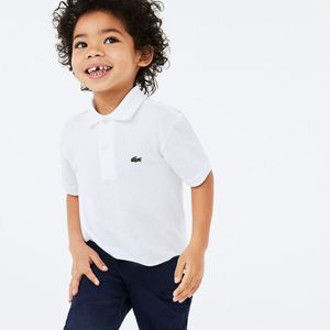 Polo met korte mouwen LACOSTE. Katoen materiaal. Maten 16 jaar - 174 cm. Wit kleur