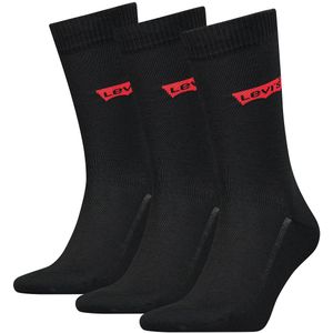 Set van 3 paar sokken, gerecycled katoen LEVI'S. Katoen materiaal. Maten 39/42. Zwart kleur