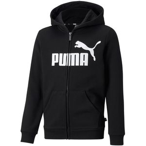 Zip-up Hoodie PUMA. Katoen materiaal. Maten 16 jaar - 174 cm. Zwart kleur