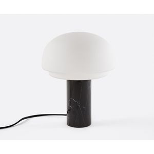 Agathilda - Tafellamp - Zwart - Opaline en Marmer
