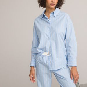 Gestreepte pyjama in grootvader stijl, lange mouwen LA REDOUTE COLLECTIONS. Viscose materiaal. Maten 52 FR - 50 EU. Blauw kleur