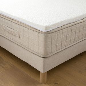 Topdekmatras met traagschuim Tones of Cool LA REDOUTE INTERIEURS.  materiaal. Maten 140 x 190 cm. Wit kleur