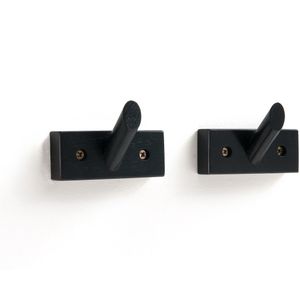 Set van 2 kleerhangers Slofia in berk LA REDOUTE INTERIEURS.  materiaal. Maten één maat. Zwart kleur