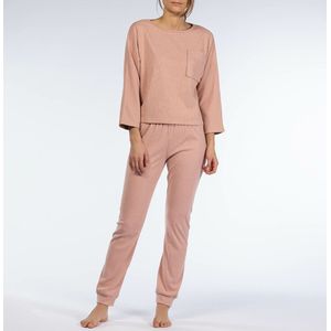 Geribde pyjama homewear Snug MELISSA BROWN. Polyester materiaal. Maten L. Roze kleur