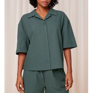 Pyjamahemd Boyfriend Mywears TRIUMPH. Katoen materiaal. Maten 42 FR - 40 EU. Groen kleur