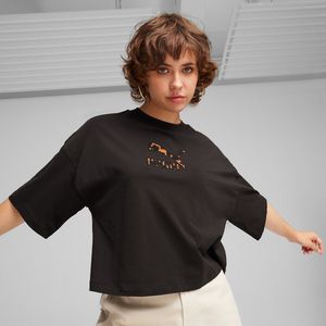 T-shirt Classics Kitten Logo PUMA. Katoen materiaal. Maten XL. Zwart kleur