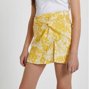 Rok-short met bloemenprint in crêpe LA REDOUTE COLLECTIONS. Viscose materiaal. Maten XXS. Andere kleur