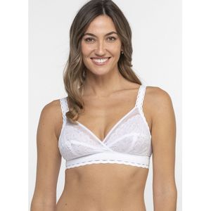 BH SA Cœur croisé féminin PLAYTEX. Polyamide materiaal. Maten 90D FR - 75D EU. Wit kleur