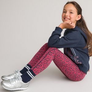 Bedrukte legging LA REDOUTE COLLECTIONS. Katoen materiaal. Maten 10 jaar - 138 cm. Rood kleur