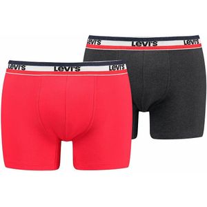 Set van 2 effen boxershorts, logo sportswear LEVI'S. Katoen materiaal. Maten L. Zwart kleur