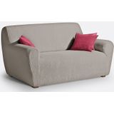Rekbare hoes voor fauteuil en bank Ahmis SO'HOME.  materiaal. Maten 2-zit. Beige kleur