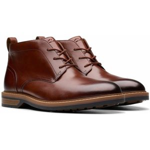 Boots mid in leerr Aldwin Chukka CLARKS. Leer materiaal. Maten 40. Kastanje kleur