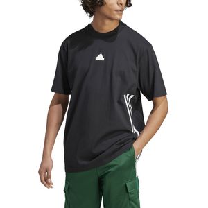 T-shirt 3 stripes Future Icons ADIDAS SPORTSWEAR. Katoen materiaal. Maten XXL. Zwart kleur