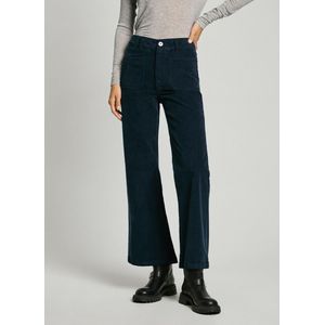 Wijduitlopende broek in fluweel  CELIA PEPE JEANS. Katoen materiaal. Maten XS. Blauw kleur