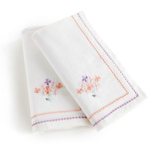 Lot de 2 serviettes de table coton lavé, Mellis