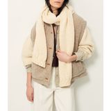 Mouwloos vest in mixed wol HERRIA SESSUN. Wol materiaal. Maten M. Beige kleur