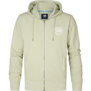 Zip-up Hoodie PETROL INDUSTRIES. Katoen materiaal. Maten L. Groen kleur
