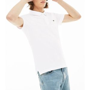 Slim polo in piquétricot PH4012 LACOSTE. Katoen materiaal. Maten XS. Wit kleur