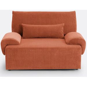 Omvormbare zetel in geribd fluweel, 2-zit, Maona LA REDOUTE INTERIEURS. Geribd fluweel materiaal. Maten 2-zit. Kastanje kleur