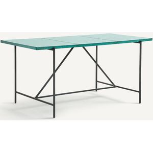 Polystone tuintafel Aelio AM.PM. Cement materiaal. Maten 6 personen. Groen kleur