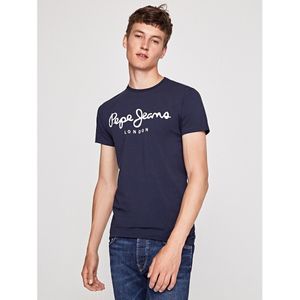 T-shirt met ronde hals Original Stretch PEPE JEANS. Katoen materiaal. Maten L. Blauw kleur