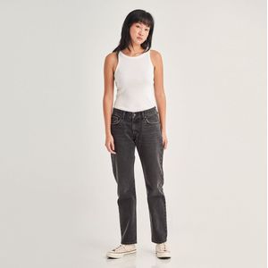 Jeans Middy Straight LEVI'S. Denim materiaal. Maten Maat 30 (US) - Lengte 31. Zwart kleur