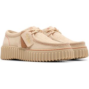 Derby's in suèdeleer Torhill Bee CLARKS. Leer materiaal. Maten 40. Beige kleur