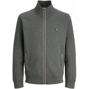 Sweater met rits en opstaande kraag JACK & JONES. Katoen materiaal. Maten S. Grijs kleur